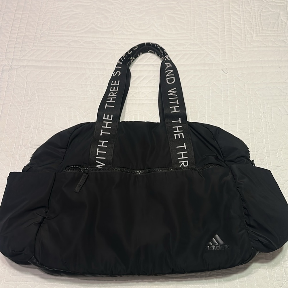 Adidas Black Tote Bag with Puffy Design